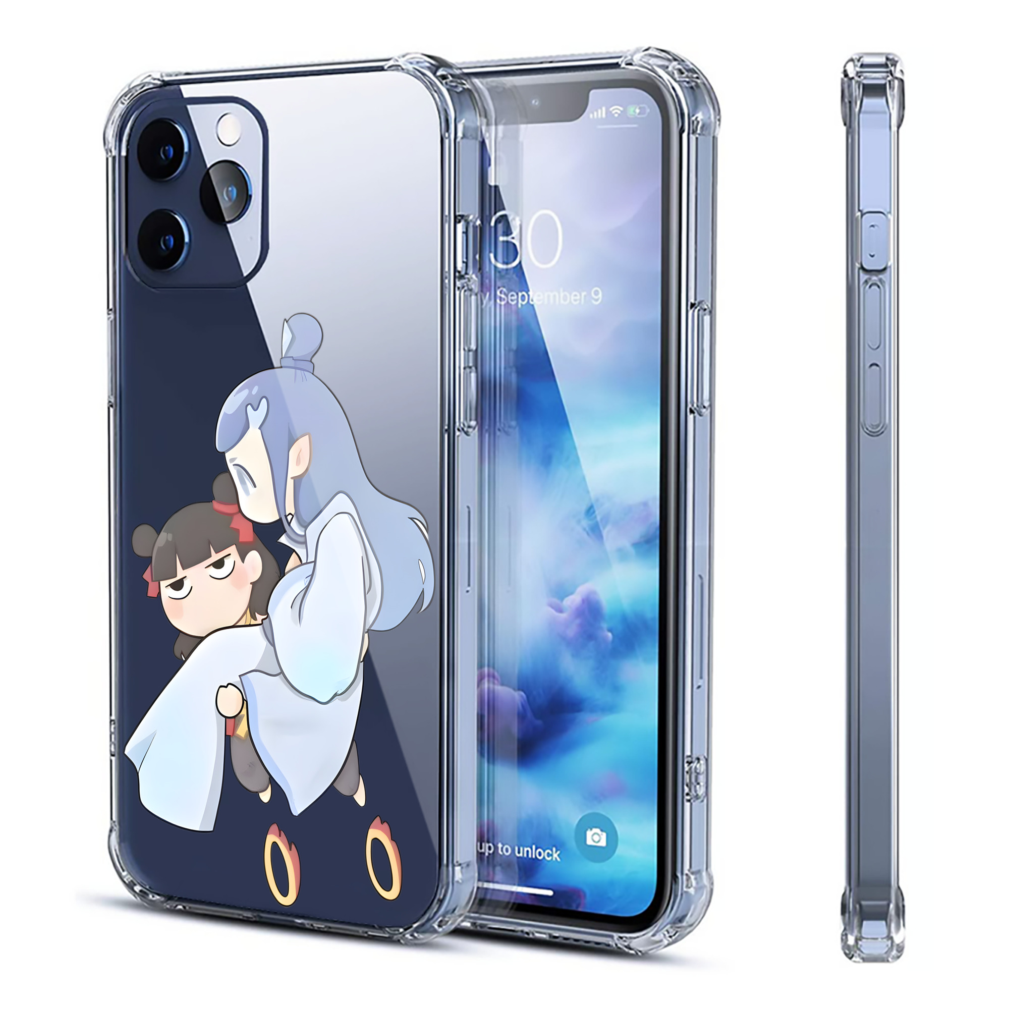 （画像用） Ne Zha 2 ナタ 魔童の大暴れ 【iPhone 12シリーズ対応】透明スマホケース（クリアソフトケース）
